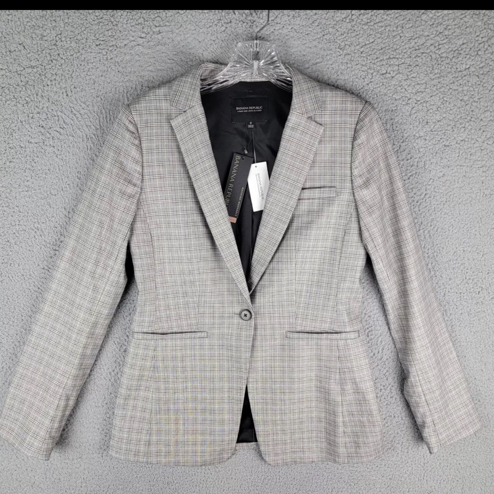Banana Republic Gray Tailored Blazer